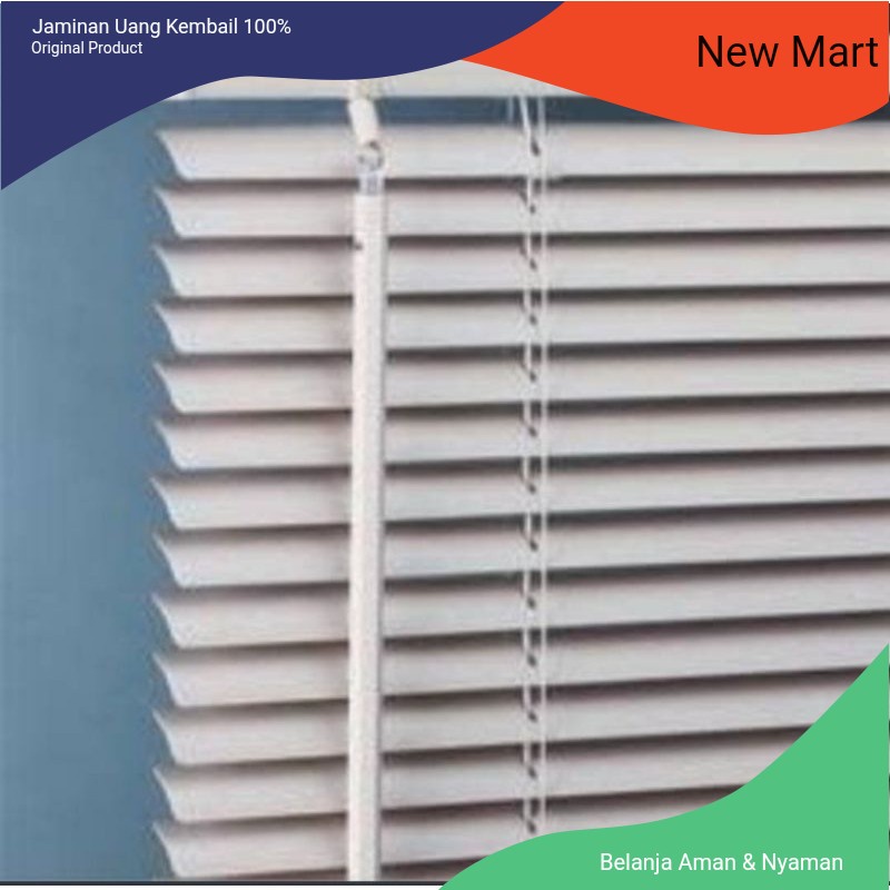 Tirai Gulung Pvc Jendela 60 X 180 Cm Kris Venetian Blind Gorden Lebar 60 X Panjang 180 Cm