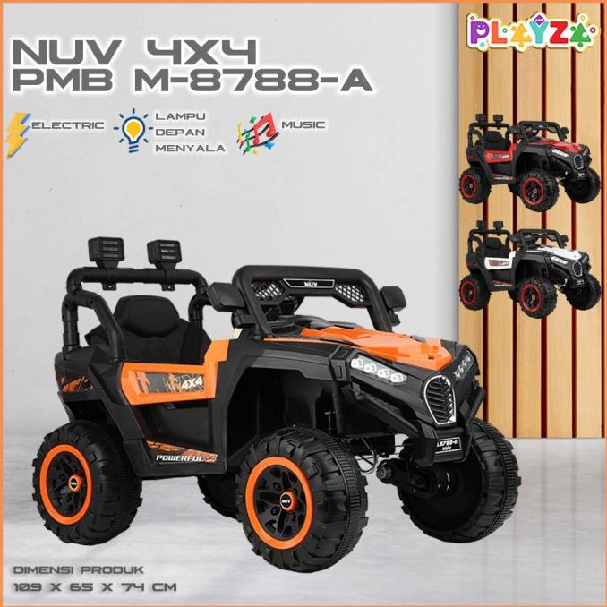 Mainan Mobil Aki Anak Pmb Nuv Atx M-8788-A , 4X4 / 4 Gearbox Radiaanastasya