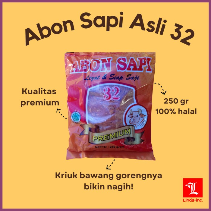 

Abon Sapi Asli 32 - 250 Gr - 100% Halal - Kwalitas Premium