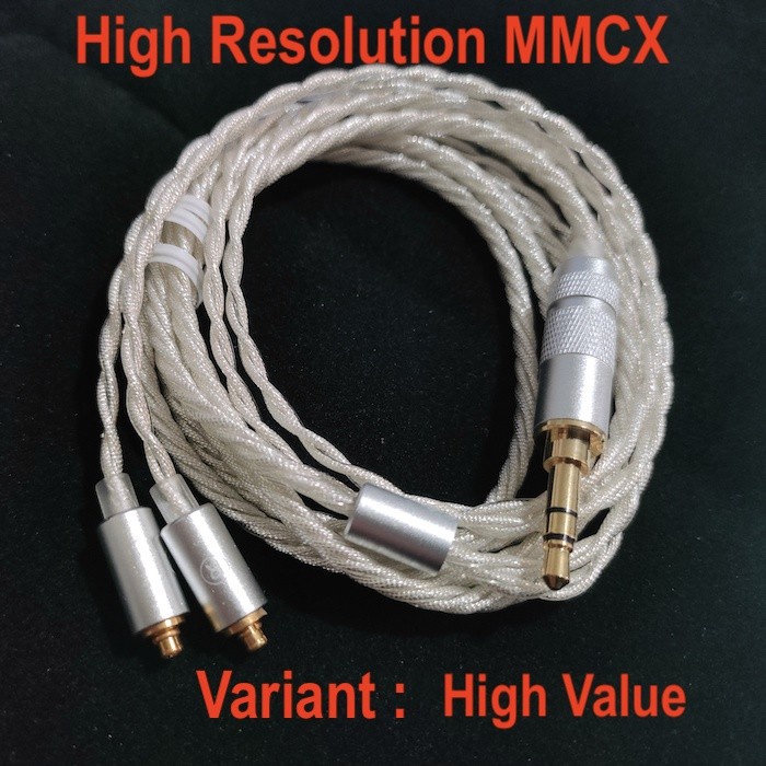 mit High End Premium Custom Hand Braid MMCX Pin Cable 6N Silver Plated