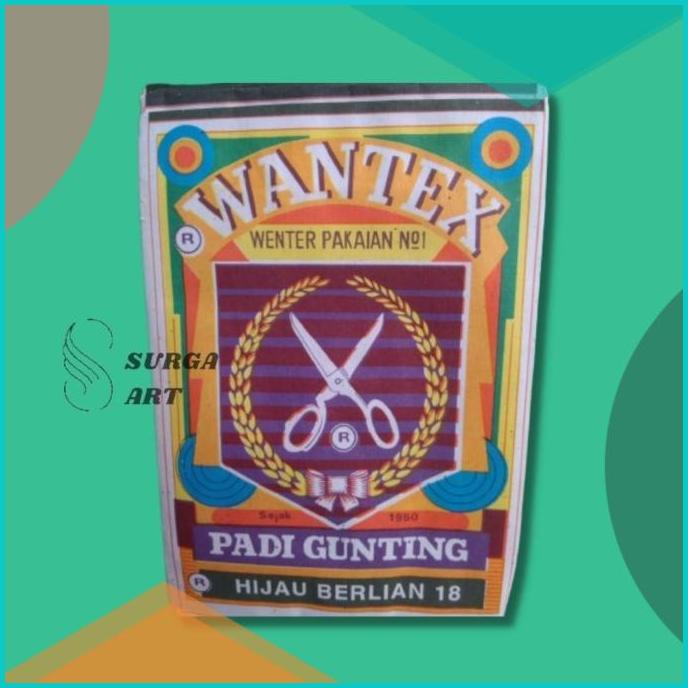 

WANTEX HIJAU BERLIAN 18 Wenter Padi Gunting Pewarna Kain Textil 16novz