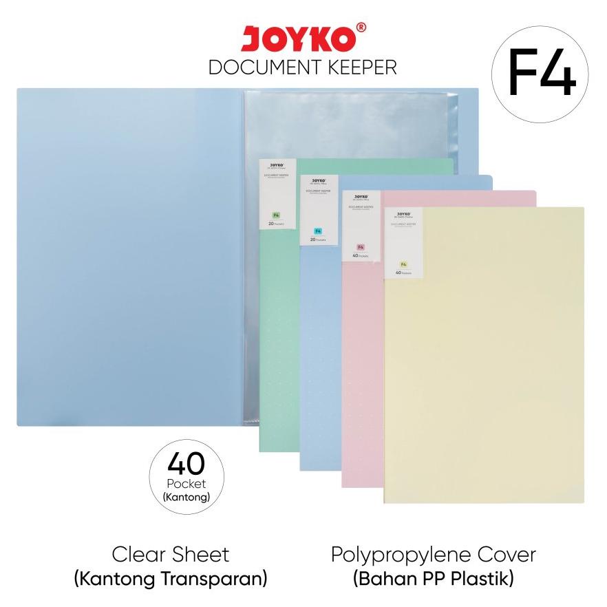 

Promo Joyko Document Keeper F4 40 Pocket / Map File Dokumen Clear Holder Warna Pastel Murah Berkualitas Sale