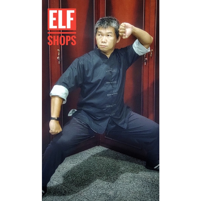 Baju Kungfu / Baju Wing Chun / Baju Ip Man / Baju Chinese (Black)