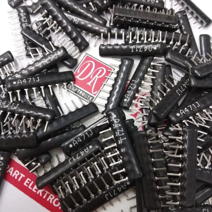 Rpack r array resistor pack r-pack a471j 471 470ohm 470 ohm 9p 9 kaki dre3 Berkualitas