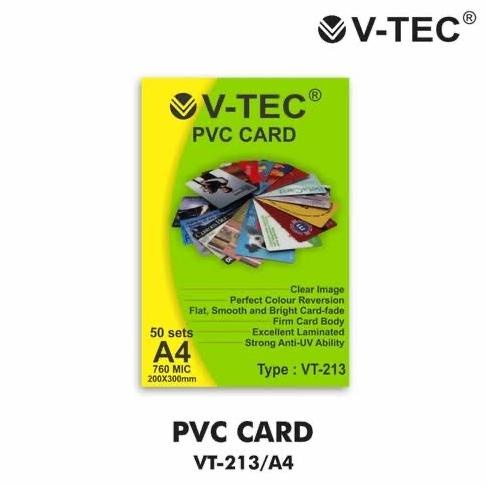 

PVC ID CARD VTEC 50 SET / BAHAN ID CARD 500 KARTU