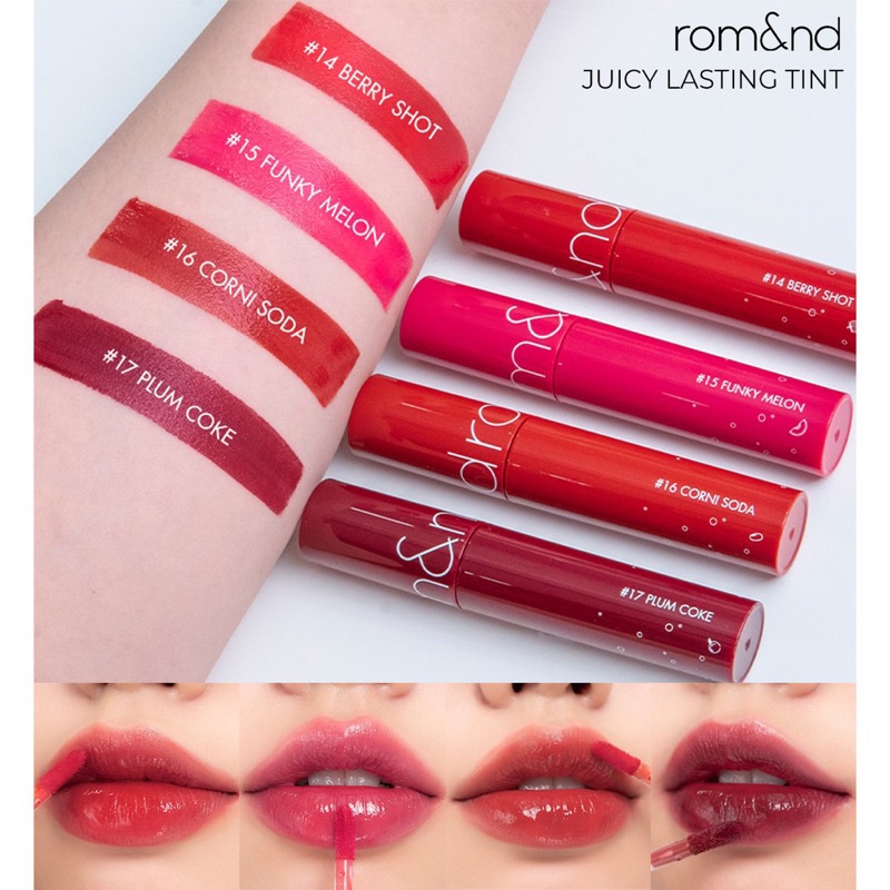 [PREMIUM] BEST PRODUCT ROMAND - Juicy Lasting Tint Mulled Peach Almond Rose Bare Grape Liptint Ready