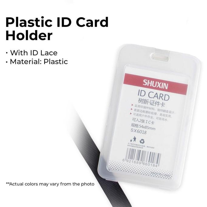 

Id Card Holder Transparant 2 Muka Tempat NameTag Id Card Bening Kotak