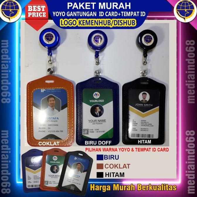 

GANTUNGAN YOYO ID CARD KULIT SINTESIS +LOGO KEMENHUB/DISHUB