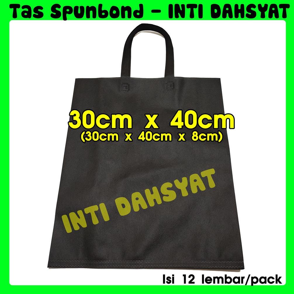 

Update - Tas Spunbond Goodie Bag Non Wooven Handle Lipat Samping 30x40+8 (isi 12lembar/1Lusin) Paling .,