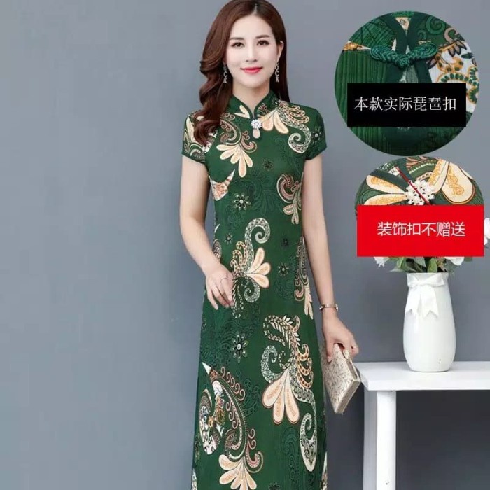 Cheongsam Big Size Dress Imlek 2020 New High Quality