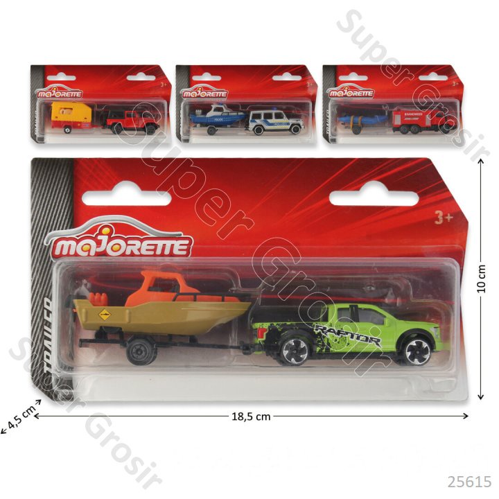 Mainan_Miniatur Diecast Mobil Trailer Majorette Trailer 4 Model