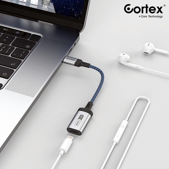 CORTEX MH306 TIPE C TO LIGHTNING SPLITTER TYPE C ADAPTER CONVERTER