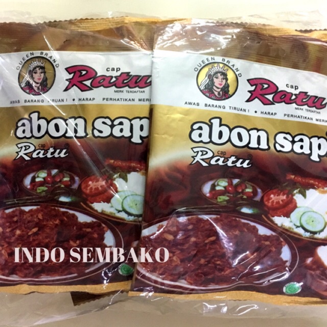 

Abon Sapi Cap Ratu 90 Gram X 10 Bungkus / Abon Sapi Cap Ratu / Daging Kering Abon