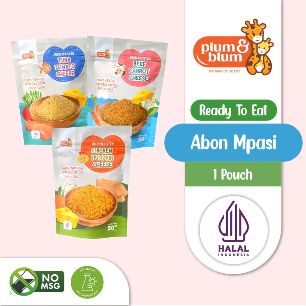 

Plum & Blum Mpasi Abon Cheese Bb Booster Sapi Ayam Ikan No Msg