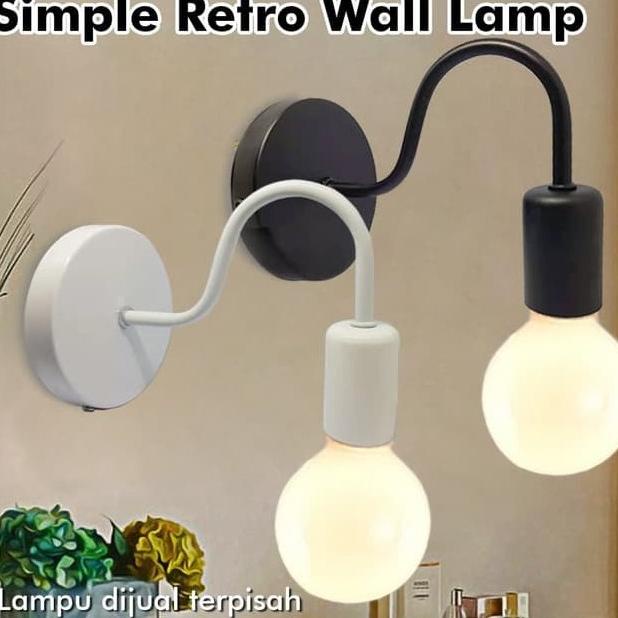 JZ718 Fitting Lampu Tempel Retro - Kap Dinding Gantung Minimalis Indus