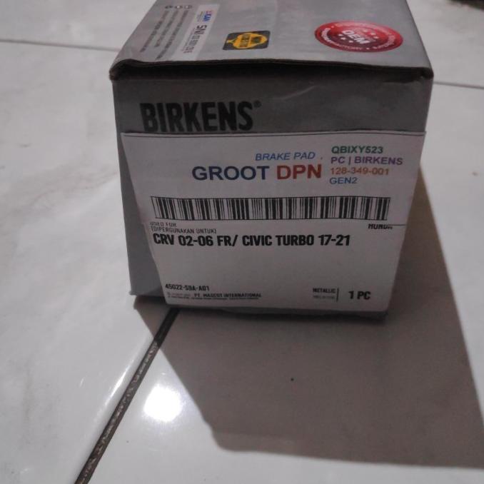 Birkens Brake Pad Kampas Rem Depan Honda Crv Gen 2 Star