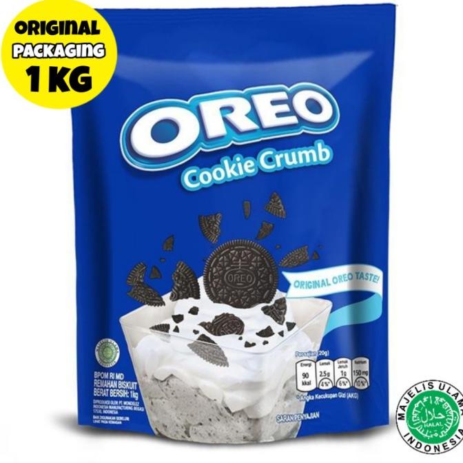 

Laris OREO COOKIE CRUMBS 1Kg MONDELEZ / CRUMB KEMASAN ORIGINAL