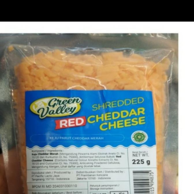 

Laris GREEN VALAY SHEREDDED RED CHEDAR CHEESE 225 gr