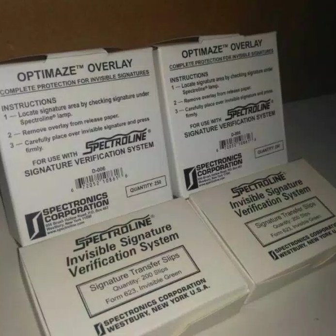 

SALE Spectroline Invisible Signature & Optimize Overlay 1 Set Termurah