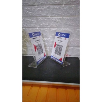 

SALE FZ716 Standing akrilik A5 untuk QR CODE scan QRIS Termurah