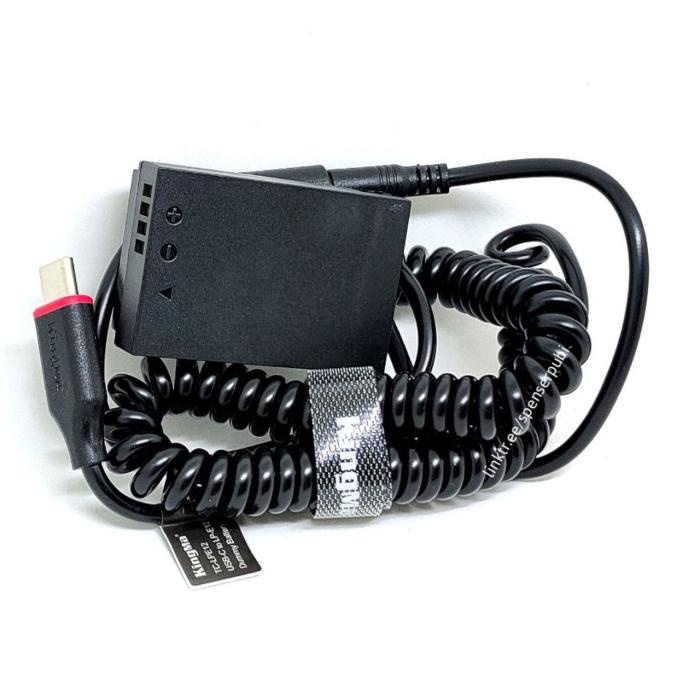 Adapter Dc Coupler Baterai Dummy Canon Lp-E12 Eos M10 M50 M200 M100