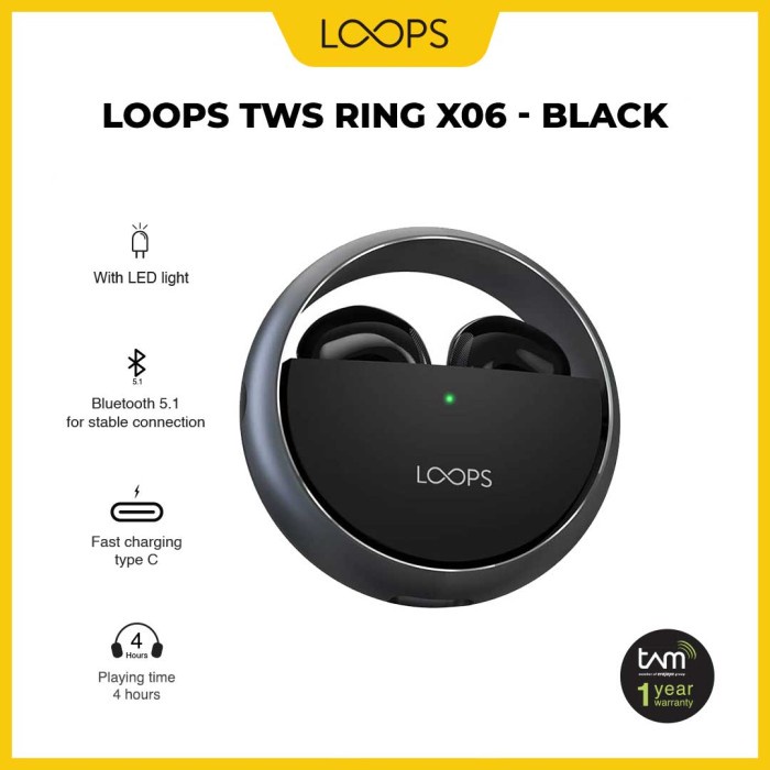 Loops Tws Ring X06 - Black Ready