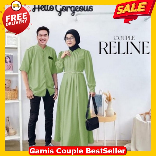Gamus Kopel Raya Pasutri Murah Impor Baju Lebaran Couple Keluarga 2024 Bju Gumus Kauple Suami Iatri 
