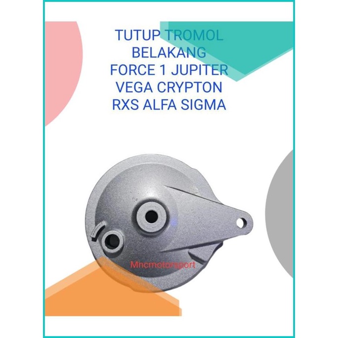 TUTUP TROMOL BELAKANG SILVER FORCE 1 RXS VEGA LAMA CRYPTON ALFA SIGMA