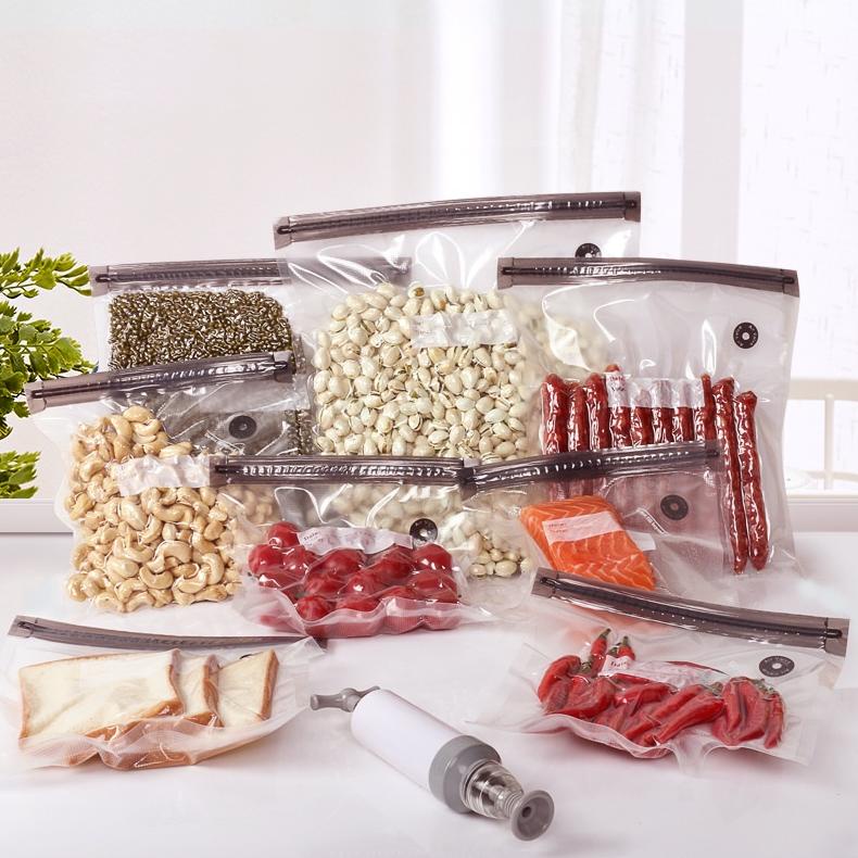 YHOME Plastik vacuum bag makanan manual / Plastik vacuum emboss berkualitas dengan pompa manual Y213