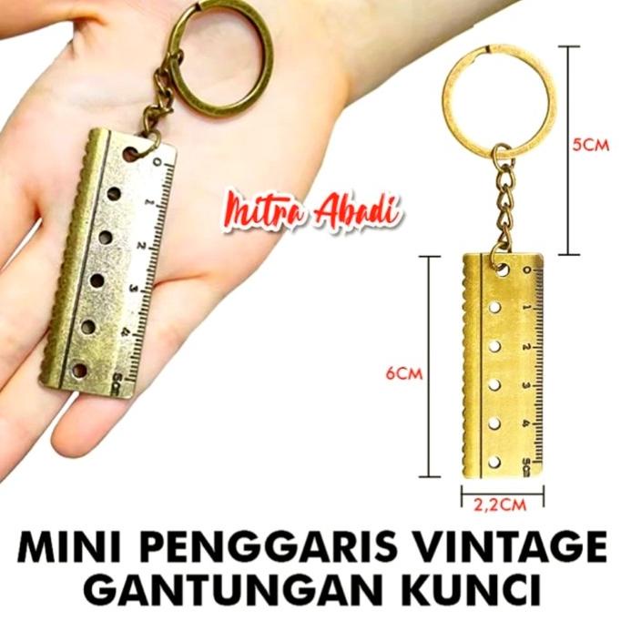 

TERLARIS Gantungan Kunci Penggaris Mini Vintage