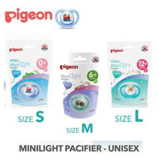 Empeng Bayi Murah Promo Usia 0-6 Bulan (S), 6-12 Bulan (M), 12+ (L) / Empeng Pigeon Mini Light Pacif