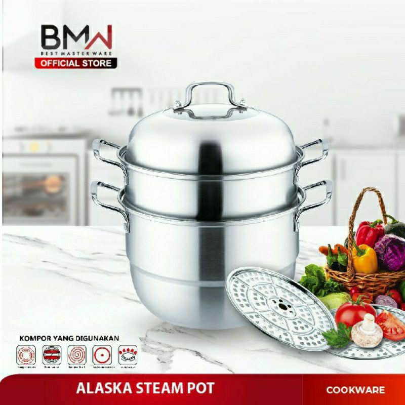Panci Kukus 3 Tingkat Steamer Pot Bmw /Alaska ~ Canter Store ( Cod )