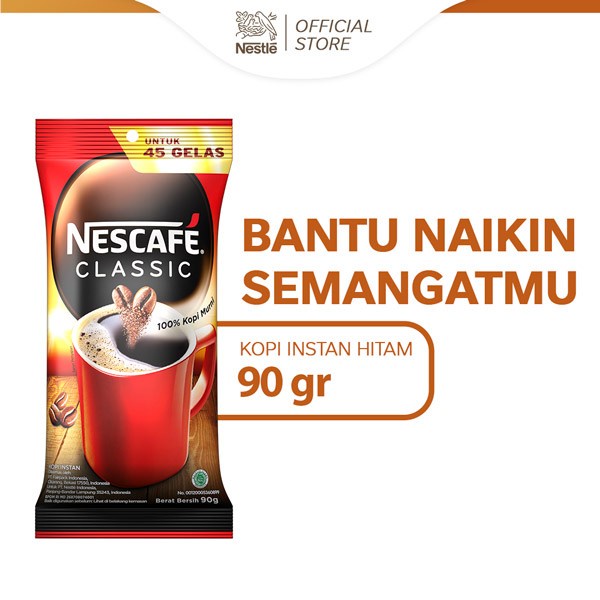 

Nescafe Classic Kopi Instan Bubuk Kopi Hitam Sachet Bag 90G