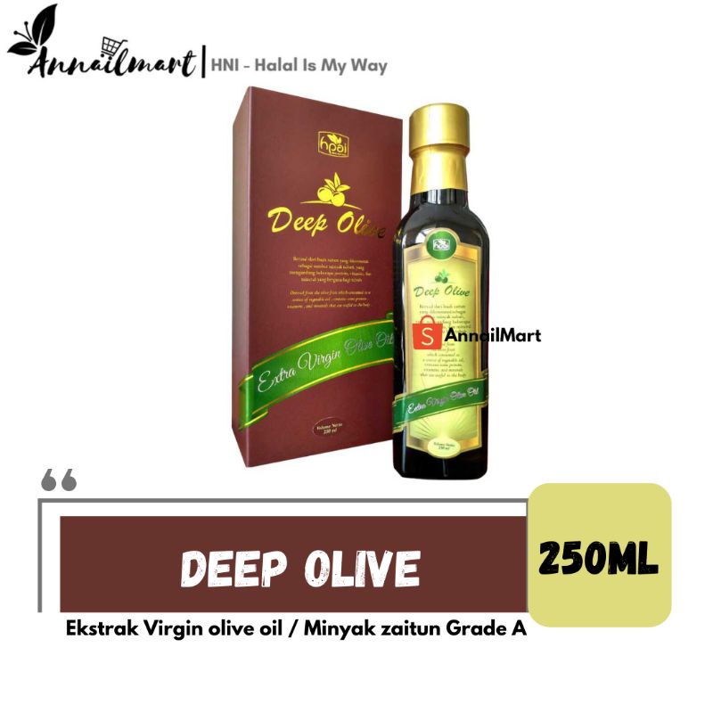 

Deep Olive Oil 250ml | Minyak Zaitun Bisa diminum dan oles | Extra Virgin Olive Oil Murni 100% Asli Original AnnailMart