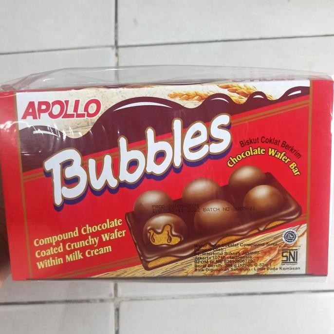 

Biskuit Wafer - Terjangkau Apollo Bubbles Chocolate Wafer Bar 384G / Apollo Biskuit