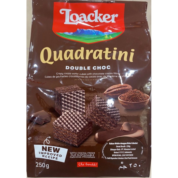 Biskuit Wafer - Loacker Quadratini Wafer Cookies 250Gr Biskuit Wafer Loacker Original