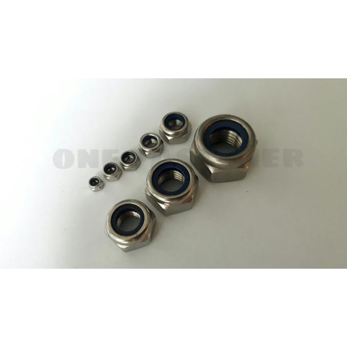 TERLARIS mur nilon m12 SS 304 lock nut mur nylon