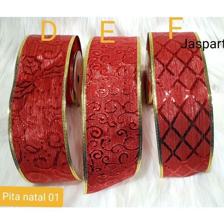 

Flash Sale Pita Glitter Natal Pinggir Kawat Pita Parcel Pita Christmas Pita Hiasan Cantik Lebar Besar 6.5 Cm Diskom