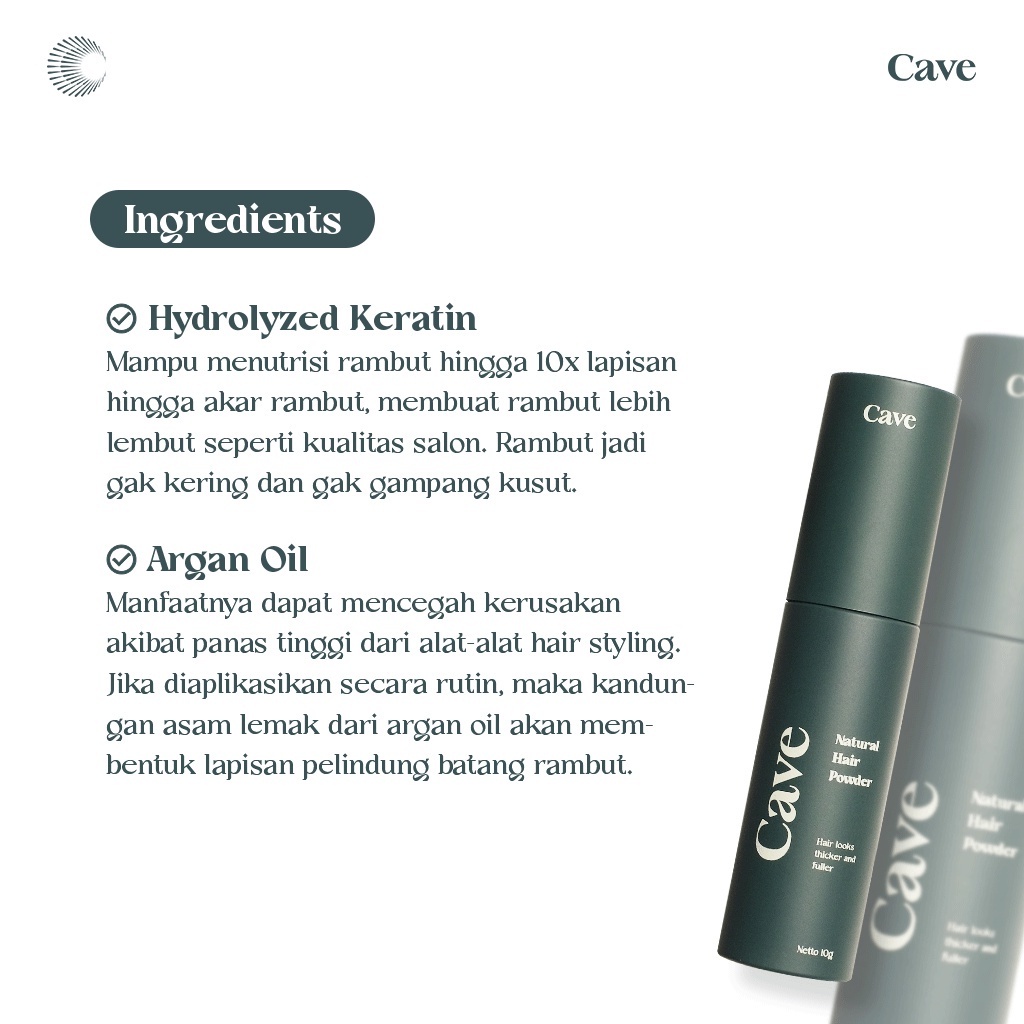 Cave Natural Hair Powder Pria Spray