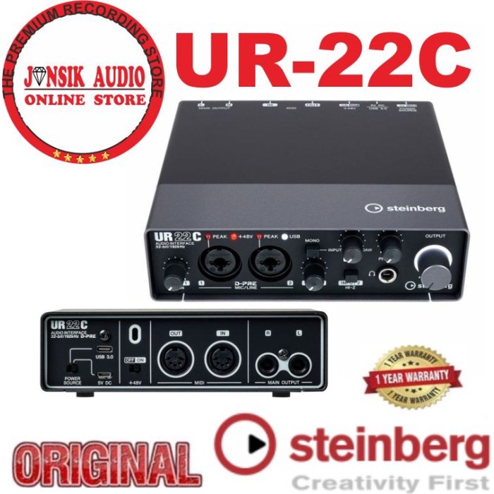 steinberg ur22c ur 22 c soundcard usb