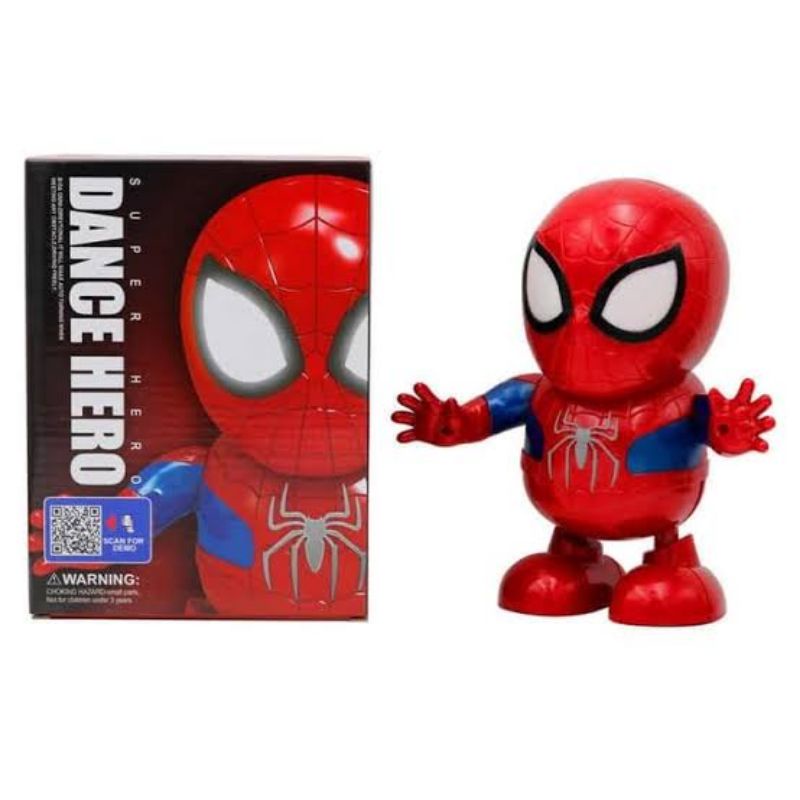 ( BISA COD ) Mainan robot dancing Spiderman/ robot Avenger joget