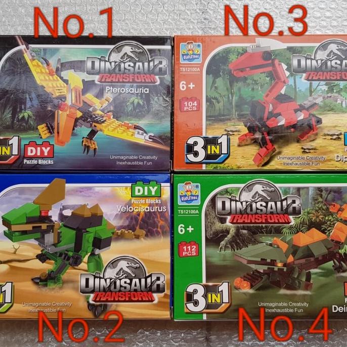 Lego Dino Dinosaurus Dinosaur 3 in 1 Bisa Jadi Robot Pesawat Murah