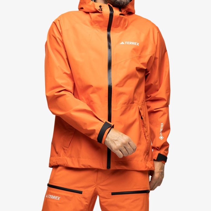 ✨Original Jaket Adidas Terrex Xperior Goretex Rain Men Jacket Original Orange Terbaru