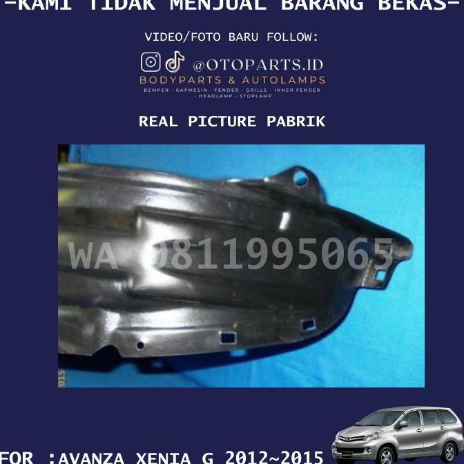 Liner Inner Fender Plastik All New Avanza Xenia G 2012 Up Depan R/L