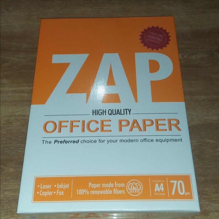 

Office Paper Kertas Hvs A4 70Gr Zap Foto Copy Dan Print Best
