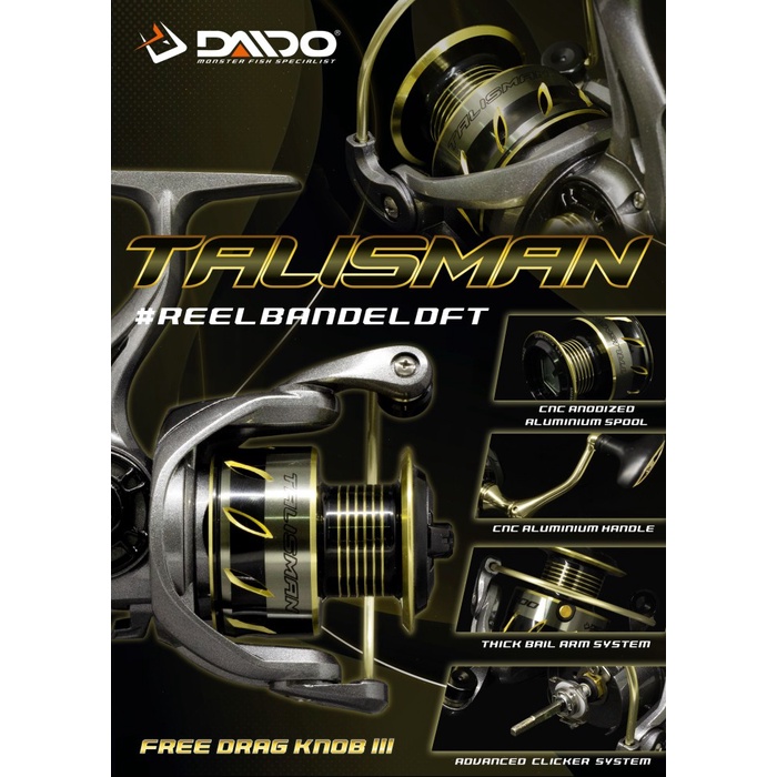 REEL DAIDO TALISMAN 7 BEARING ALUMUNIUM SPOOL DAN HANDLE