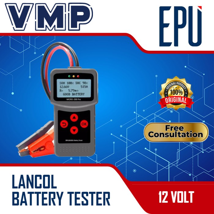 Terbaru Lancol Micro 200 Battery Tester Aki Test Aki Tester Baterai Cek Aki Promo Terlaris