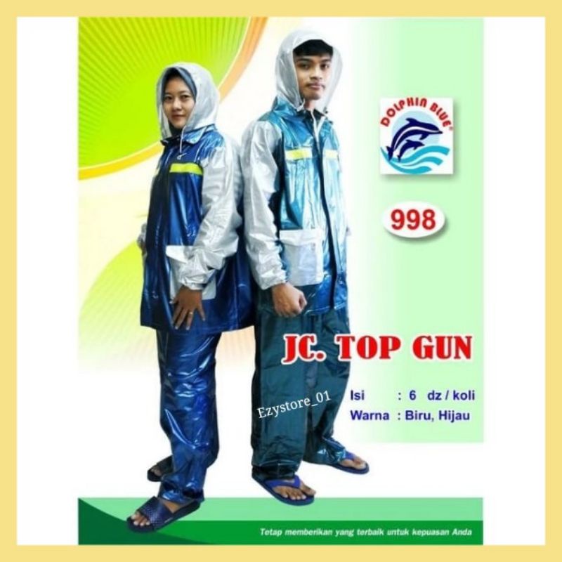 Jas hujan SETELAN TOPGUN DOLPHIN BLUE