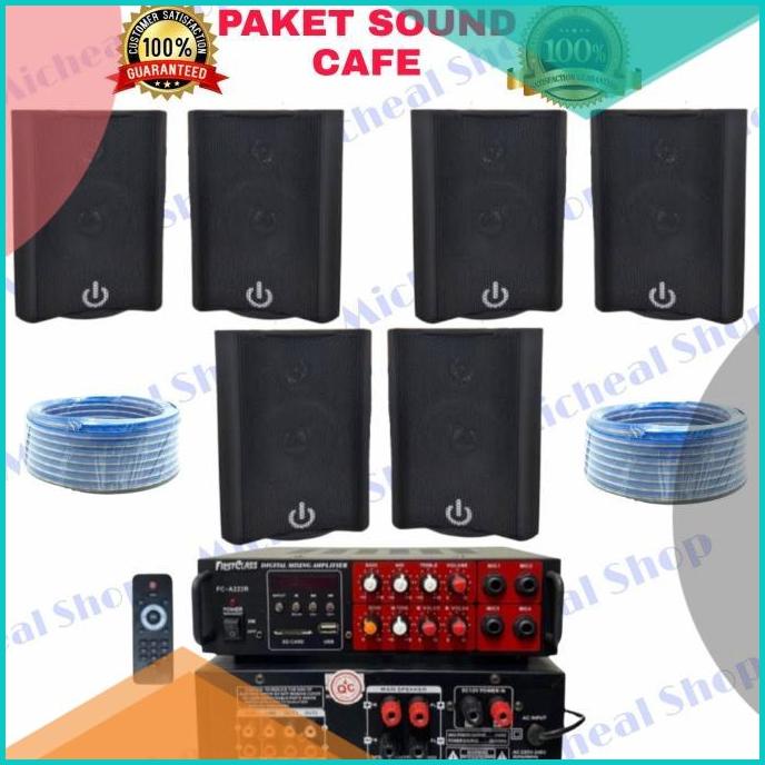paket sound sistem cafe indoor 6 titik speaker 4in 16novz3 tools