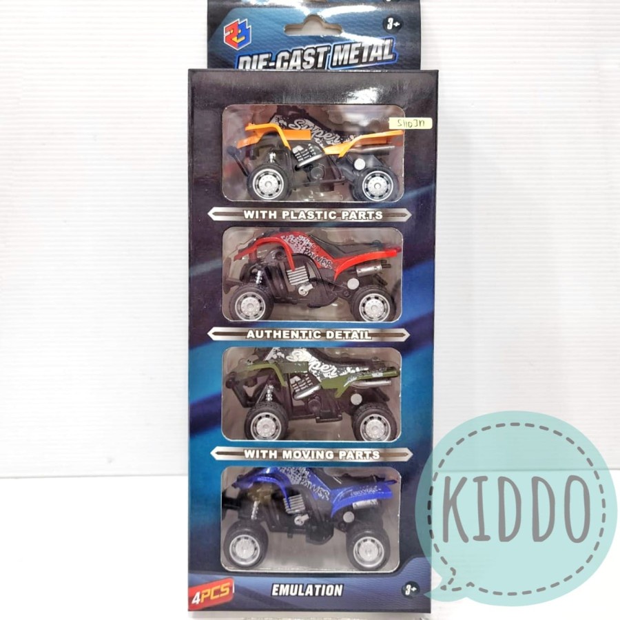 die cast motor roda 4 ATV - S